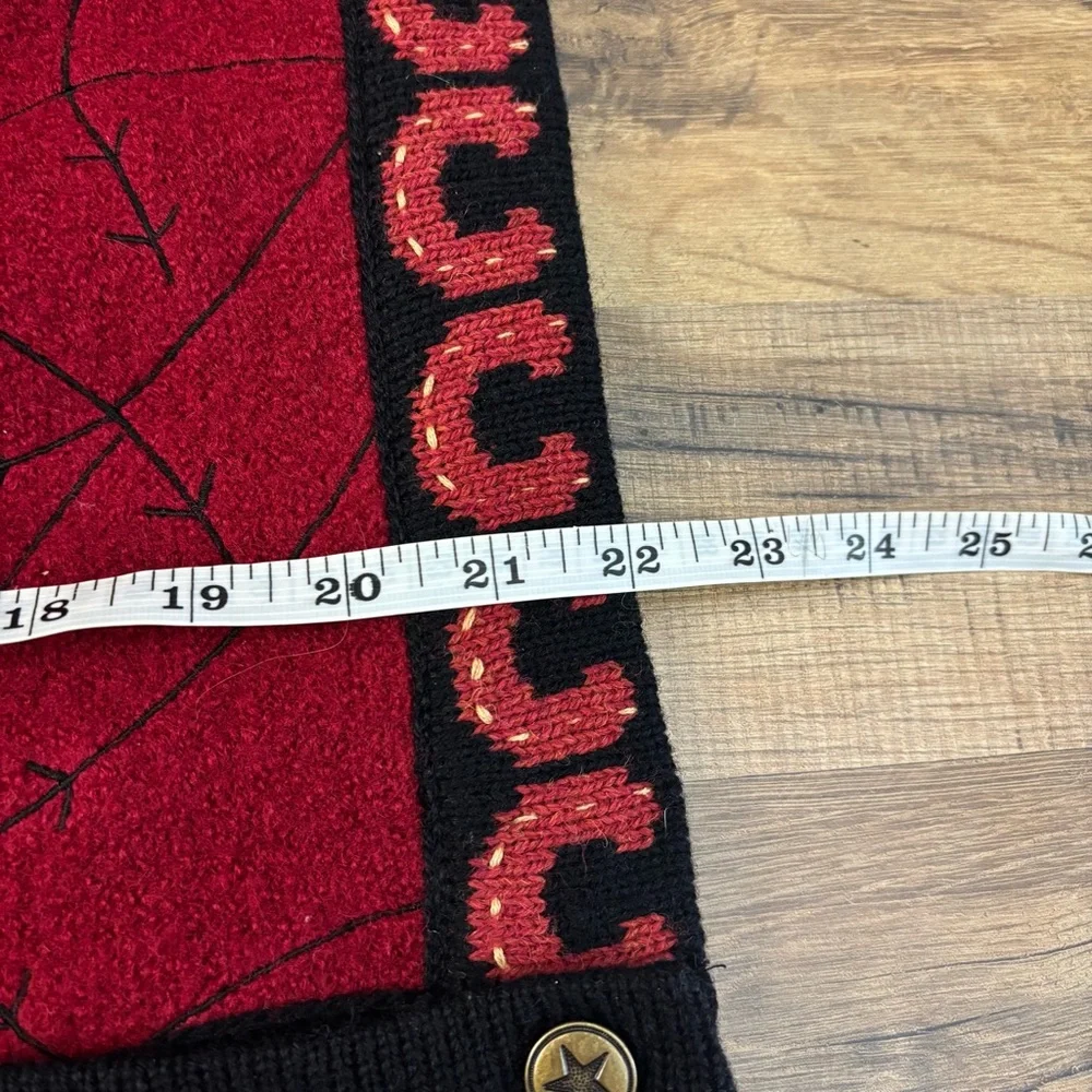 Icelandic Designs Wool Sweater Jacket Horse Shoe Stars Western Embroidered - Picture 8 of 9